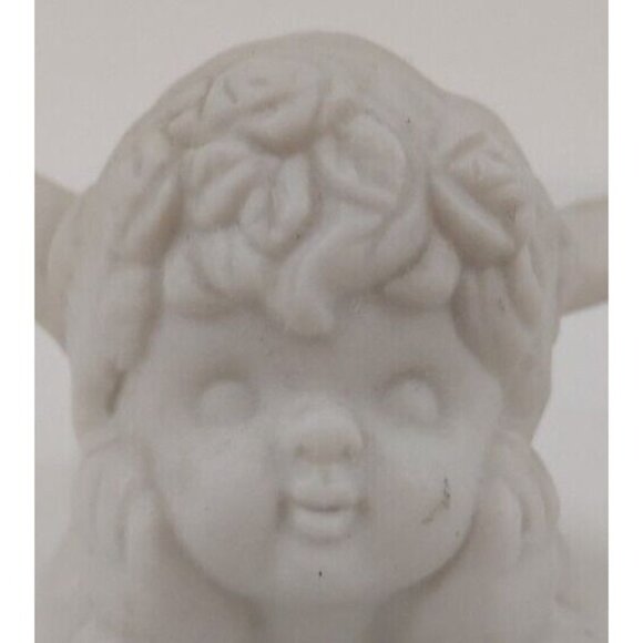 Angel Figurine Ceramic Bisque- Reclining Position- By Vigor - Picture 5 of 7